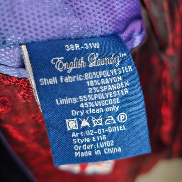 English Laundry 38R Black Solid 2-Button Sport Coat Blazer Jacket P361 - Picture 11 of 11